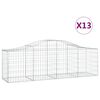 vidaXL Lučne gabionske ko&scaron;are 13 kom 200x50x60/80 cm pocinčano željezo