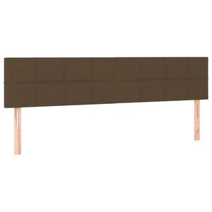 vidaXL Uzglavlja tamnosmeđa 160x5x78/88 cm od tkanine