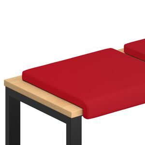 vidaXL Jastučić za klupu 4 kom. Umjetna koža Crvena Dubina 35 cm