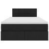 vidaXL Krevet s prostorom za pohranu s LED-om Crna 120 x 190 cm