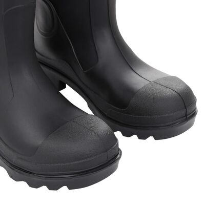 vidaXL Čizme za kišu crne veličina 40 PVC