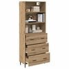 vidaXL Highboard s ladicama Umjetnički hrast 69,5 x 34 x 180 cm