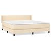 vidaXL Krevet s oprugama i madracem krem 160x200 cm od tkanine