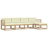 vidaXL Set vanjskih sofa 4 kom. Bijela i krem Poliester