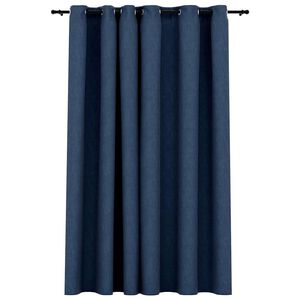 vidaXL Zavjesa za zamračivanje s prstenima plava 290 x 245 cm