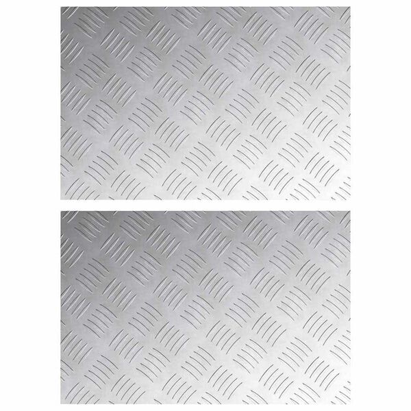 vidaXL Stepenica Pravokutni 2 pcs Srebrno 60 x 40 cm Aluminij