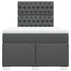 vidaXL Krevet box spring s madracem tamnosivi 120 x 190 cm tkanina
