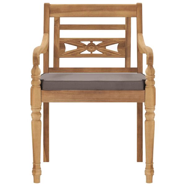 vidaXL 7-dijelni vrtni blagovaonski set s jastucima masivna tikovina