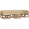vidaXL Set vanjskih sofa s jastukom 8 pcs Prirodna i bež