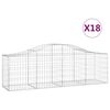 vidaXL Lučne gabionske ko&scaron;are 18 kom 200x50x60/80 cm pocinčano željezo