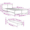 vidaXL Okvir za krevet s ladicama boja hrasta 100x200 cm drveni