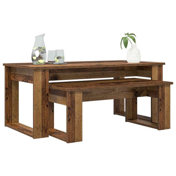 vidaXL Set stolića za kavu 2 pcs Staro drvo Konstruirano drvo