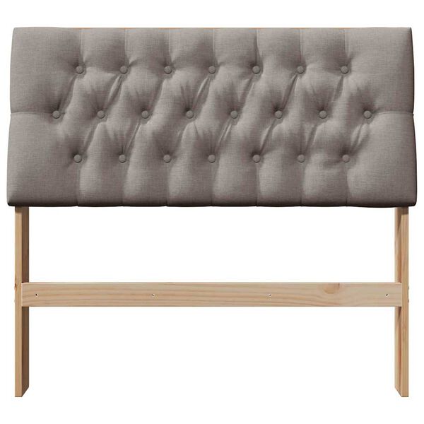 vidaXL Tapecirani uzglavlje Sivo-smeđa 100 cm Čvrsto borovo drvo