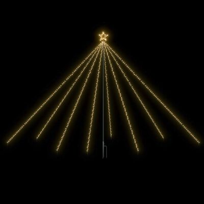 vidaXL Božićno drvce s padajućim LED svjetlima 576 LED žarulja 3,6 m
