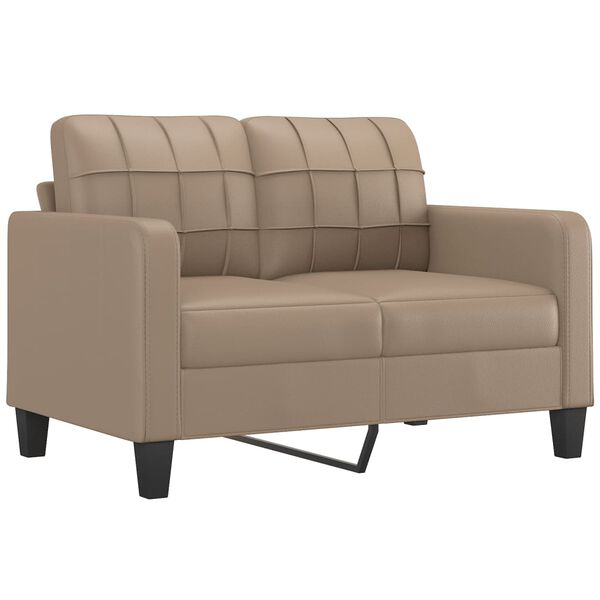 vidaXL 2-dijelni set sofa s jastucima boja cappuccina od umjetne kože