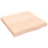 vidaXL Stolna ploča 60x60x(2 - 6) cm od netretirane masivne hrastovine