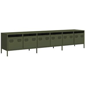 vidaXL TV ormarić maslinastozeleni 202x39x43,5 cm čelični