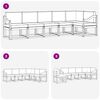 vidaXL Set vanjskih sofa s jastukom 6 pcs Prirodna i antracit