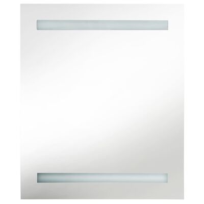 vidaXL LED kupaonski ormarić s ogledalom sjajni crni 50 x 14 x 60 cm