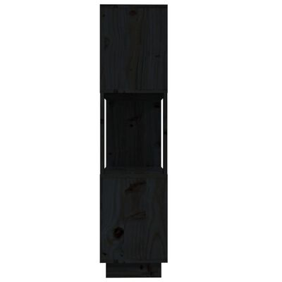 vidaXL Ormarić za knjige / pregrada crni 80x25x101 cm od borovine
