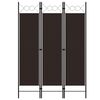 vidaXL Sobna pregrada s 3 panela smeđa 120 x 180 cm