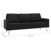vidaXL 2-dijelni set sofa od tkanine crni
