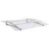 vidaXL Nadstre&scaron;nica za vrata srebrna i prozirna 150 x 90 cm PET