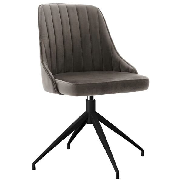 vidaXL Blagovaonske stolice 4 kom tamnosive bar&scaron;unaste