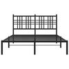 vidaXL Metalni okvir za krevet s uzglavljem crni 120x200 cm