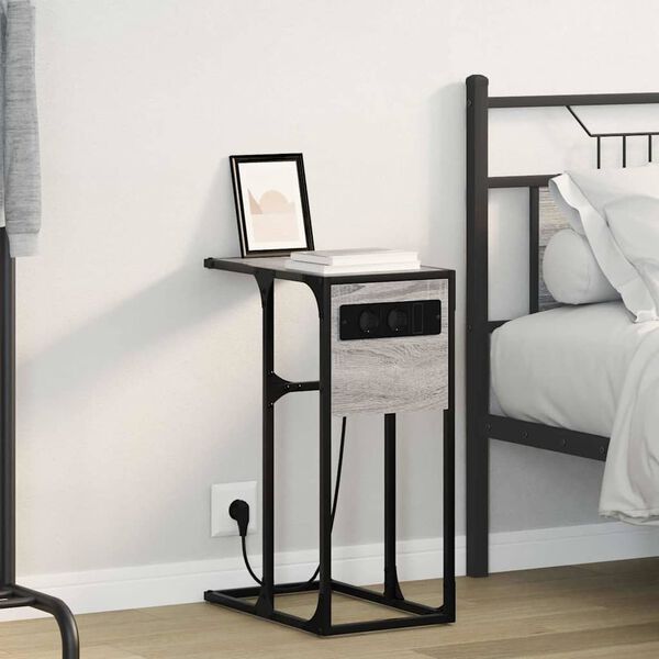 vidaXL Noćni ormar Siva Sonoma 41,5 x 26 x 60,5 cm Konstruirano drvo