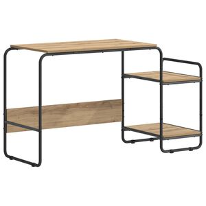 vidaXL Stol s pohranom Hrast artisan 131.5 x 50 x 75.5 cm