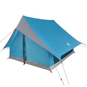 vidaXL Obiteljski &scaron;ator s krovom Plava i siva 256 x 256 x 185 cm