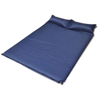Madrac za spavanje samonapuhujući plavi 190 x 130 x 5 cm (za 2 osobe)