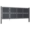 vidaXL Vrtna vrata Čelik 350x125 cm Antracit