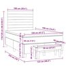 vidaXL Krevet box spring s madracem crni 120 x 190 cm od tkanine