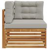 vidaXL Vanjski kutni kauč Čvrsto drvo akacije Prirodna