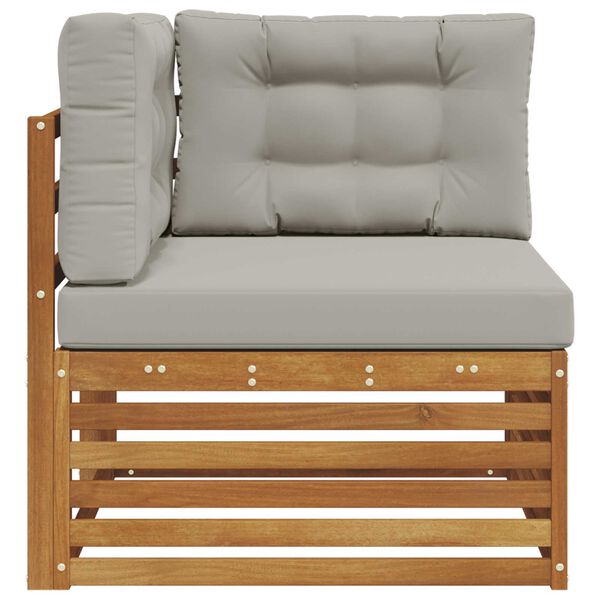 vidaXL Vanjski kutni kauč Čvrsto drvo akacije Prirodna