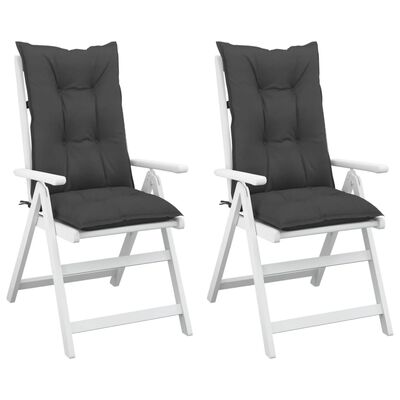 vidaXL Jastuci za vrtne stolice 2 kom antracit 120x50x7 cm od tkanine