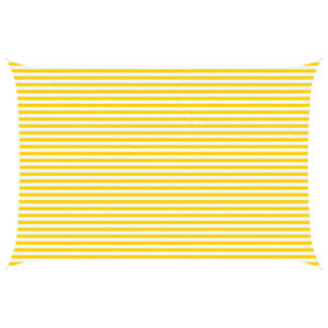 vidaXL Jedro za sunce Žuta i bijela 6 x 4 m 100% poliester Oxford
