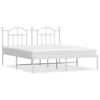 vidaXL Metalni okvir za krevet s uzglavljem bijeli 183x213 cm