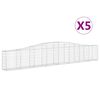 vidaXL Lučne gabionske ko&scaron;are 5 kom 400x30x60/80 cm pocinčano željezo