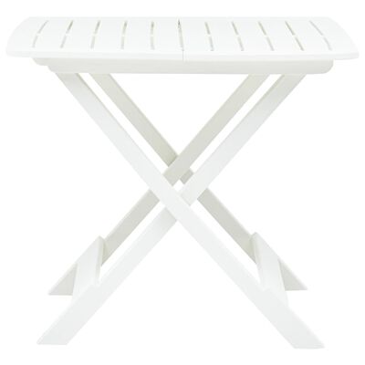 vidaXL Sklopivi vrtni stol bijeli 79 x 72 x 70 cm plastični