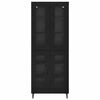 vidaXL Highboard Zidne Crni hrast 69,5 x 34 x 180 cm Konstruirano drvo