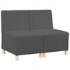 vidaXL Modularna sofa bez naslona 2 kom. Tamno siva Kordura tekstil
