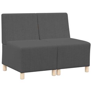 vidaXL Modularna sofa bez naslona 2 kom. Tamno siva Kordura tekstil
