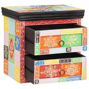 vidaXL Noćni ormar s ladicama Šareni 40 x 30 x 40 cm Čvrsto drvo manga