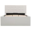 vidaXL Hidraulični okvir za krevet od umjetne kože bijeli 90 x 200 cm