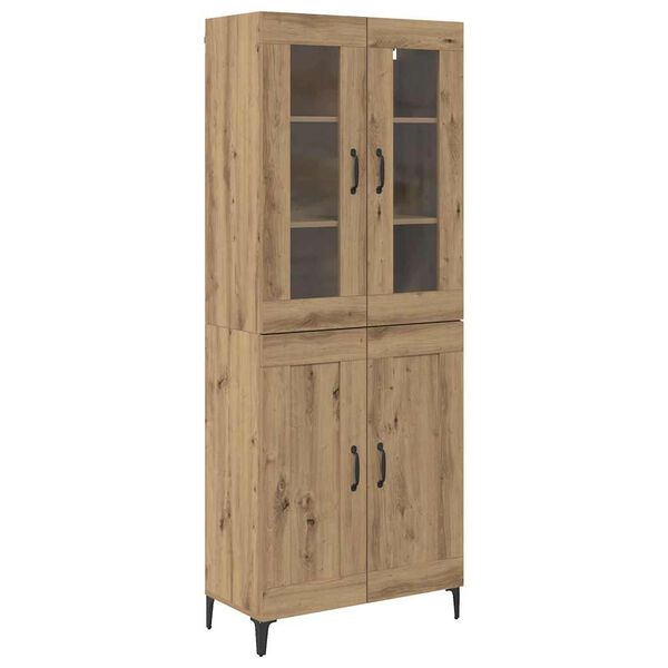 vidaXL Highboard Umjetnički hrast 69,5 x 34 x 180 cm Konstruirano drvo
