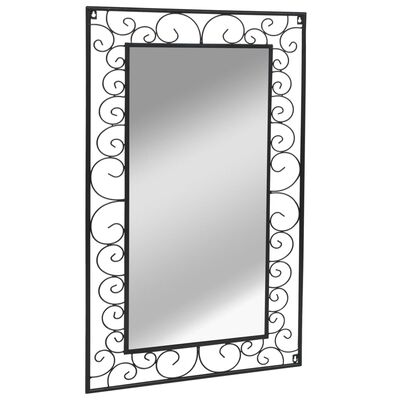 vidaXL Zidno ogledalo pravokutno 60 x 110 cm crno