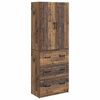 vidaXL Set ormara 2 pcs Staro drvo 66 x 34,5 x 87 cm Konstruirano drvo
